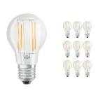 Mehrfachpackung 10x Ledvance Classic LED E27 Birne Fadenlampe Klar 7.5W 1055lm - 827 Extra Warmweiß | Dimmbar - Ersatz für 75W